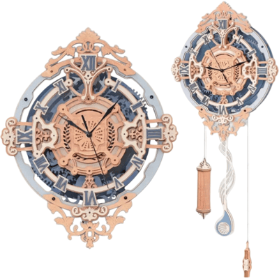 Robotime, 3D Houten Puzzel, Romantic Note Wall Clock, LC701, 29,8x10,7x64,4cm