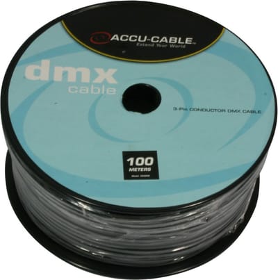 Accu-Cable AC-DMX3/100R DMX kabel 100m 110 Ohm, 3pol. (EUR/m=0,69) - DMX kabels