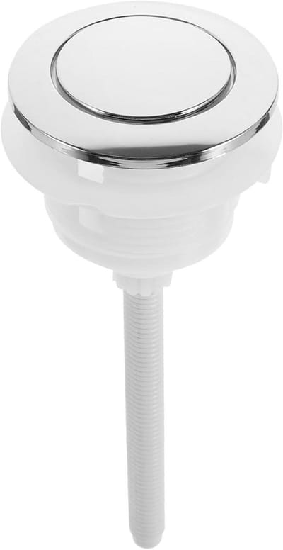Toilet Tank Knop - Spoelknop Vervanging - Badkamer Reparatie - Waterbesparend Ontwerp - 5.11 x 1.81 inch - Zilver