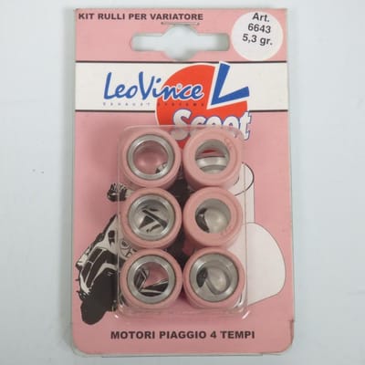 Galet rouleau de variateur Leovince pour Scooter Piaggio 150 Fly 2004 à 2010 19x17 5.3Grs Neuf