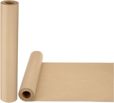 Kraftpapier 2 stuks 15 x 600 inch (50'), 80gsm - Stevig en Scheurvast voor Geschenkverpakking, Bloemen en meer