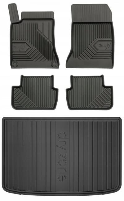 FROGUM 77 Set Automatten en Kofferbakmat - Geschikt voor Mercedes-Benz A-Klasse W176 (2012-2018) - Hatchback - TPE Rubber - Zwart