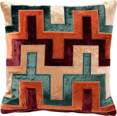 BELLONA | sierkussen 45x45 cm | Semolina | beige | multicolor | Hoii | met duurzame kussenvulling