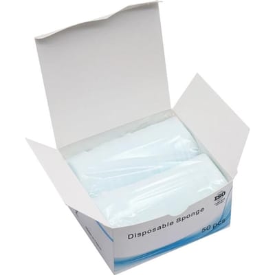50 Stuks Wegwerp Tandheelkundig Sponsje Zacht Endo Vijlen Reinigingsschuim 6,5 Cm Tandarts Benodigdheden Vervanging white