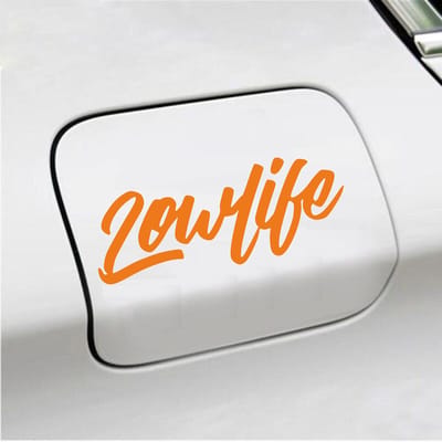 Bumpersticker - Lowlife - 6,4 X 16,8 - Oranje