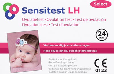 Sensitest Ovulatietest Select – XL Pakket 24 stuks – Gevoelige ovulatietesten dipstick – Detecteert LH-piek & vergroot kans om zwanger te worden – Inclusief ovulatiekalender & handleiding