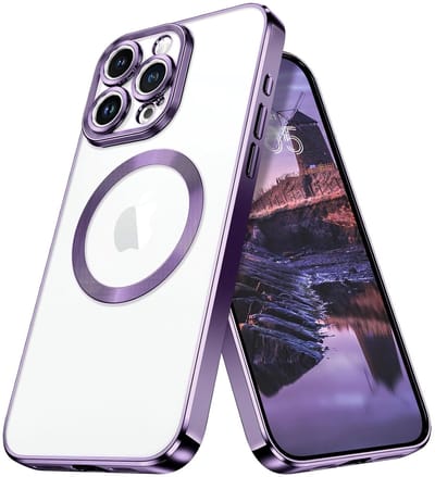 Hoesje Geschikt voor: iPhone 16 Pro Magsafe Compatible - Paars - Back Cover met ingebouwde camera glas bescherming