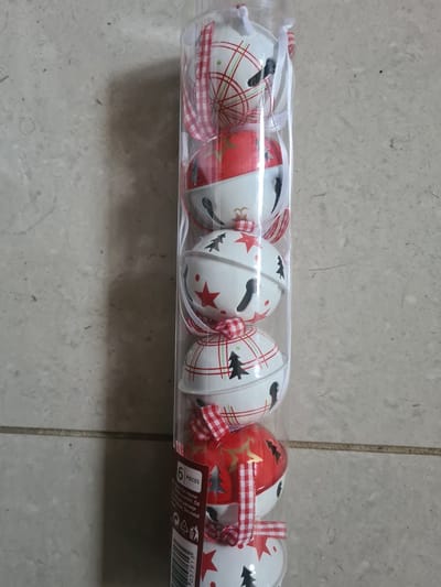 Melinera Kerst ballen 6 stuks van metaal