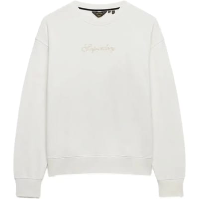 Superdry Script Brand Loose Crew Sweatshirt Wit 2XS Vrouw