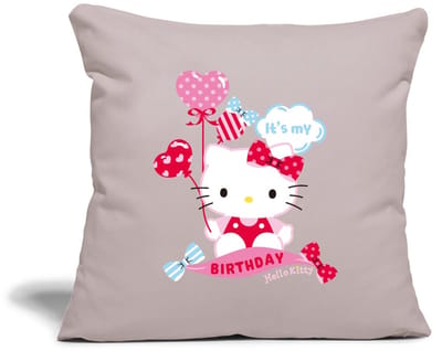 Hello Kitty Met Ballonnen Jarig Ontwerp Sierkussenhoes, 45 x 45 cm