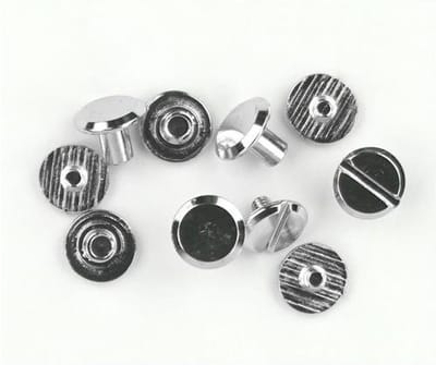 Schroefknoop 10 mm 5 stuks voor het bevestigen van leren labels