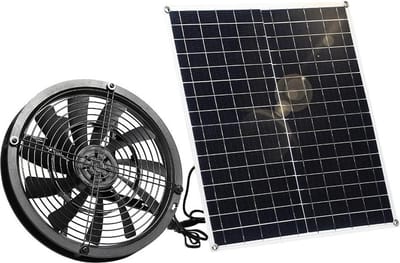 20 W weerbestendige zonne-energie ventilator - kleine kippenhokken kassen schuren raamuitlaat