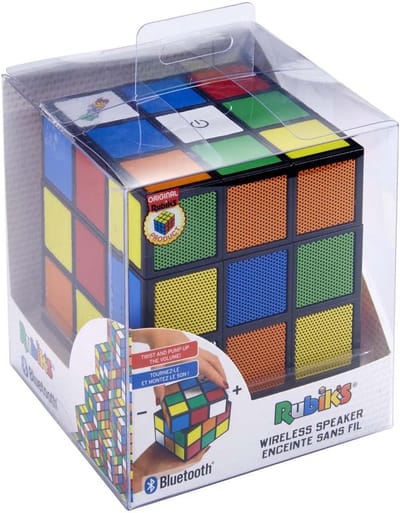Rubiks Kubus Speaker - Draagbare Audio - Muziek Streamen - Bluetooth Verbinding - 128 cm Hoog - Meerkleurig
