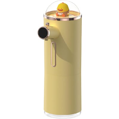 Automatische Schuimzeepdispenser Schattig Intelligent Infraroodsensor Waterdicht Oplaadbaar Contactloos geel