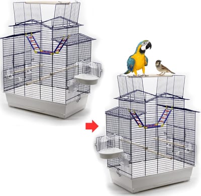 MKSS® Vogelkooi - Papegaaienkooi - Vogelkooien voor Binnen - Donker Blauw