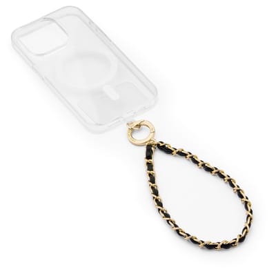 Ideal of Sweden - Phone Wristlet Strap Noir Gold - Goud - Telefoon armband - Universeel