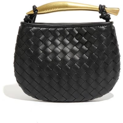 Sardine Serie Handgeweven Tassen, Modieuze en Casual Mini Handtassen, Trendy Enkelvoudige Schouder Crossbody Dames Tassen gray