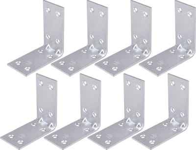 AMIG hoekankers/stoelhoeken - 10x - verzinkt staal - breedte 3cm - lengte 2 x 6cm