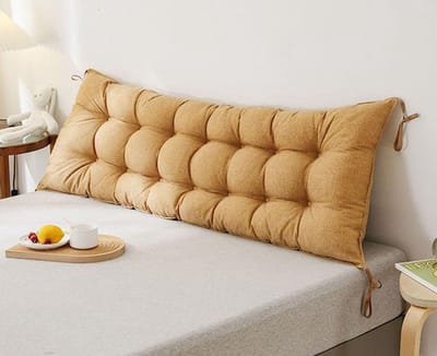 Hoofdeindekussen Leeskussen - Bed Rugleuning - Ontspannen Lezen - Zacht Comfortabel Duurzaam - 180x50 - Grijs