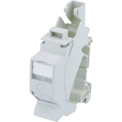 Telegärtner 100023004 Draagrailverbinder Cat. 6a RJ45, behuizing (koppeling) Grijs 1 stuk(s)