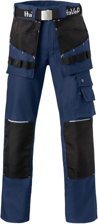 HAVEP Werkbroek Worker Pro 8730 - Indigo Blauw/Zwart/Zilvergrijs - 55