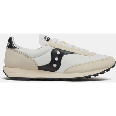 Saucony Unisex-sportschoenen van suède, maat 80 voor volwassenen (Wit, Zwart)