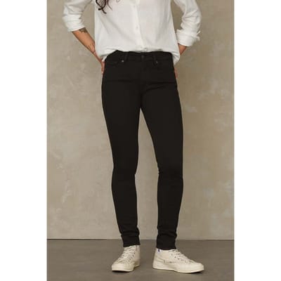 Kings Of Indigo Juno Medium Stay Black Rinse Size: W26L32 | Skinny Outlet | Dames | Zwart