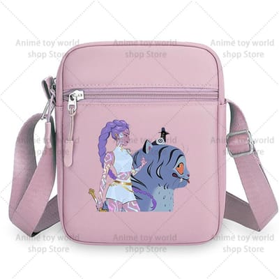Duurzame KPop Demon Jagers Meisjes Crossbody Tassen Nylon Kleine Schoudertas Kawaii Oxford Messenger Zijdelingse Sling Bag Echtgenoot Dame Borsttas white