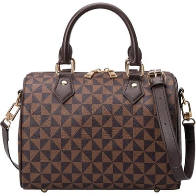 Lente Nieuw Trendy Eenvoudig en Makkelijk te Dragen Boston Bedrukte Kussentas voor Meisjes Handtas Forenzen Crossbody Enkele Schouder gray