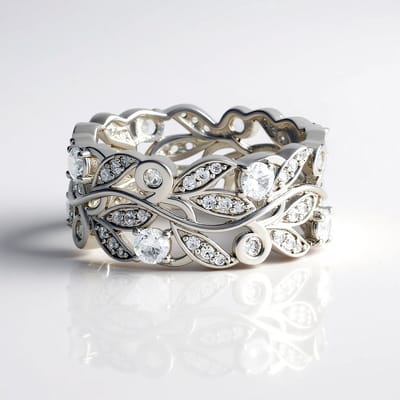 Cavill - Zilveren Ring met Cambodjaanse Zirkonen 2,206 ct - 925 Sterling Zilver Platina Plating - Elegant Ronde Briljantslijpsel - Melo Essence