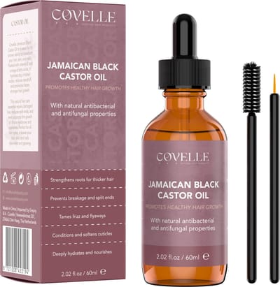 Covelle - Castor olie - 60 ml - Jamaican Castor oil - Haargroei - Anti roos - Nagelriem - Koudgeperst - Baardolie - Haarserum - Nagels - Hoofdhuid - Wimperserum - Haarverzorging