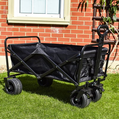 BPS Deluxe Outdoor/Strandwagen – Geen Montage Nodig – Verstelbare Handgreep – Inclusief Draagtas – Opvouwbaar voor Gemakkelijk Transport