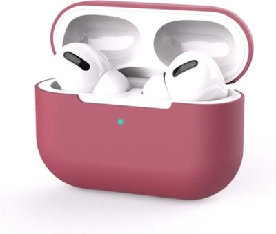 AirPods hoesjes van By Qubix - AirPods Pro / AirPods Pro 2 Solid series - Siliconen hoesje - Wijnrood Airpods Pro Case Hoesje voor Airpods pro Hoes