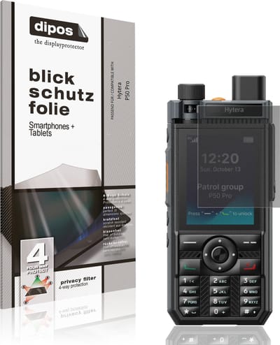 dipos – Matte Privacy Screenprotector geschikt voor Hytera P50 Pro | Anti-Spy Beschermfolie