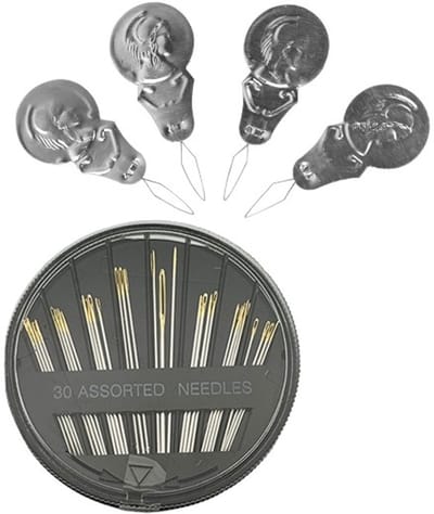 30 Stuks naalden en 4 draaddoorhalers - Naalden voor naaien - Naaien accessoires - Handarbeid kleermaker - Naalden - LOUZIR