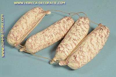 Salami, wit, klein, 4 stuks - L: 72 mm - vleesdummy