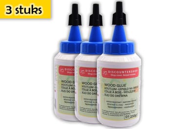 Houtlijm 750 ml 3 stuks in de verpakking- Montagekit houtlijmen - Lijm voor hout 250 ML per tube