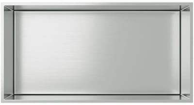 H&F Inbouwnis 30x60x7 cm – Geborsteld RVS – Douchenis – Badkamer Wandnis
