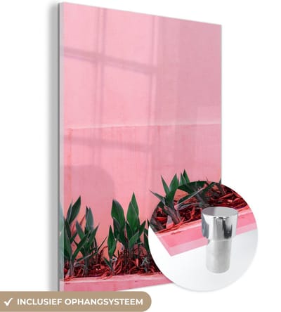 MuchoWow® Glasschilderij 30x40 cm - Schilderij acrylglas - Planten - Zomer - Verf - Foto op glas - Schilderijen