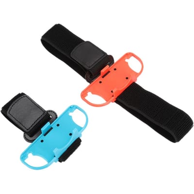 Verstelbare Elastische Sport Dans Polsband Beenband voor Switch Joy Con Spelaccessoires black