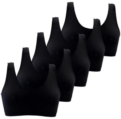 Sweet Angel naadloze microfiber meisjes bh top - Zwart - 6/8 (110, 116, 122,
