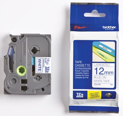 Laminated Tape Brother TZE233 White