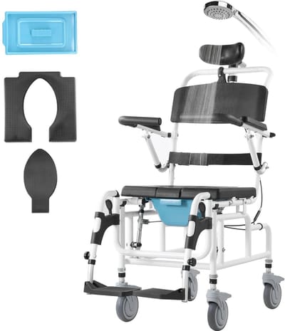 ScaleUnion - Aluminium Douchestoel – 17,5 Inch Zitting – Max. 136 kg – Douche- & Badkamerstoel voor Volwassenen