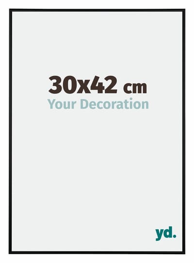 Your Decoration - Fotolijst 30x42 cm - Aluminium - Zwart Mat - Kent