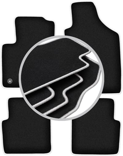CARLUX-SILVER automatten voor: Fiat 500 FL hatchback (2013-2019)