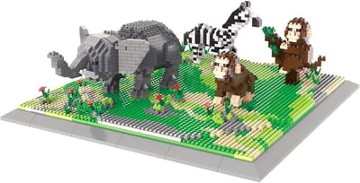 Grote Set Mini Bouwstenen Dieren - 1980 Stuks Micro Blokken DIY Speelgoed voor Volwassenen en Kinderen