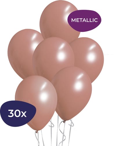 Metallic Rose Gouden Ballonnen - 30 Stuks - Helium Ballonnen - Latex - Versiering Verjaardag - Valentijn - Babyshower - Trouwen
