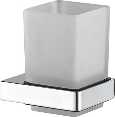 Plieger Altea Glashouder – Bekerhouder badkamer - Wandmontage – Geborsteld Chroom