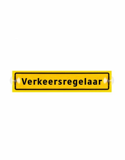 Verkeersregelaar bordje met zuignapjes, reflecterend 400 x 80 mm