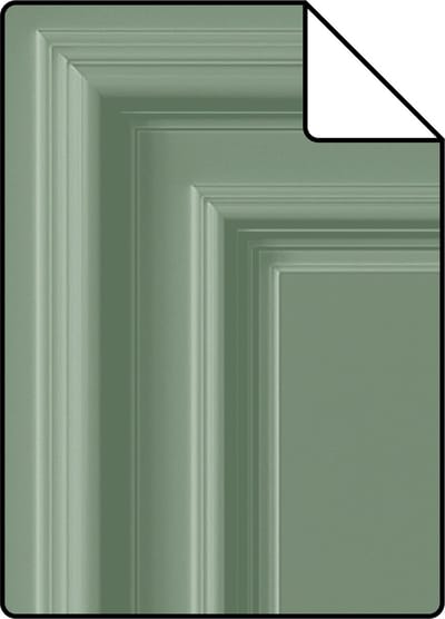 Proefstaal Origin Wallcoverings behang wandpanelen vergrijsd groen - 26,5 x 21 cm - 347830-S